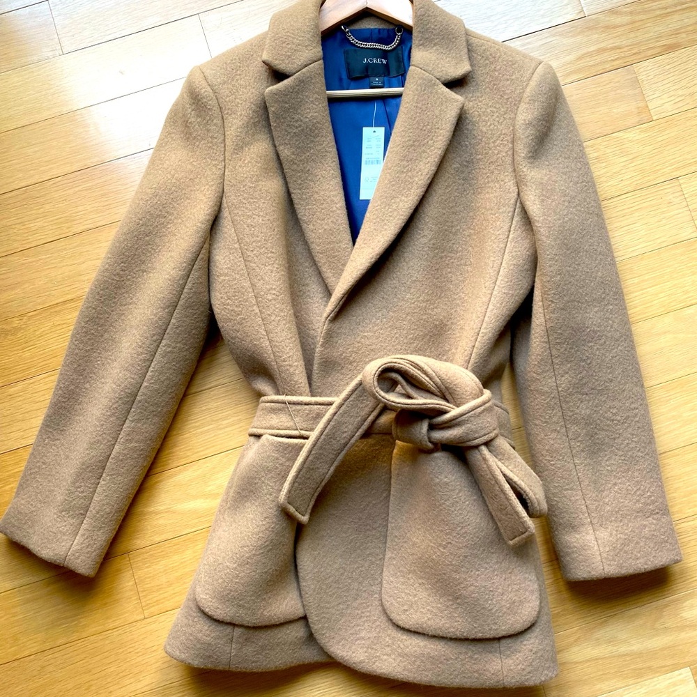 NWT J.Crew $298 Blazer-Jacket in Italian Blanket Will Size 8 Brown